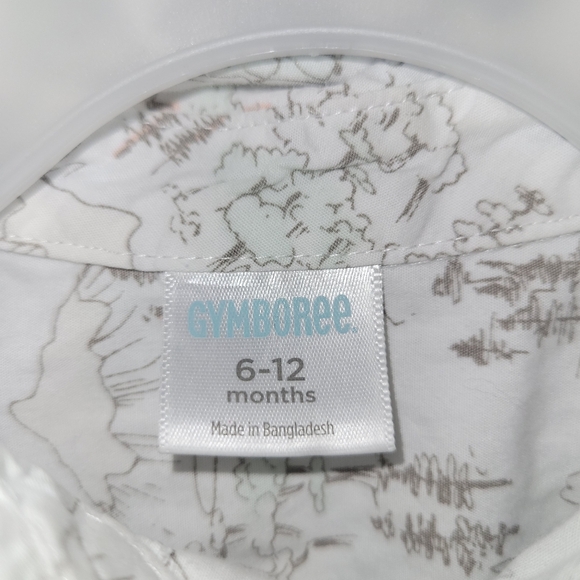 Gymboree Forest Sprouts Cotton Baby Boys Button Down Oxford Long Sleeved Shirt - Picture 4 of 5